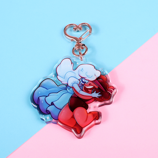 Charm de gemas (rubí y zafiro)