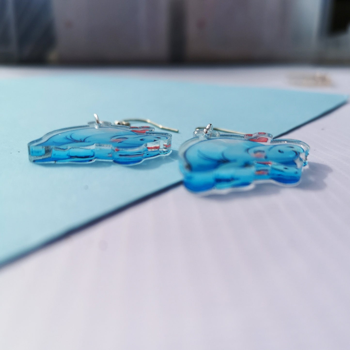 Boucles d'oreilles pendantes en forme de vache de mer lamantin | Boucles d'oreilles pendantes mignonnes