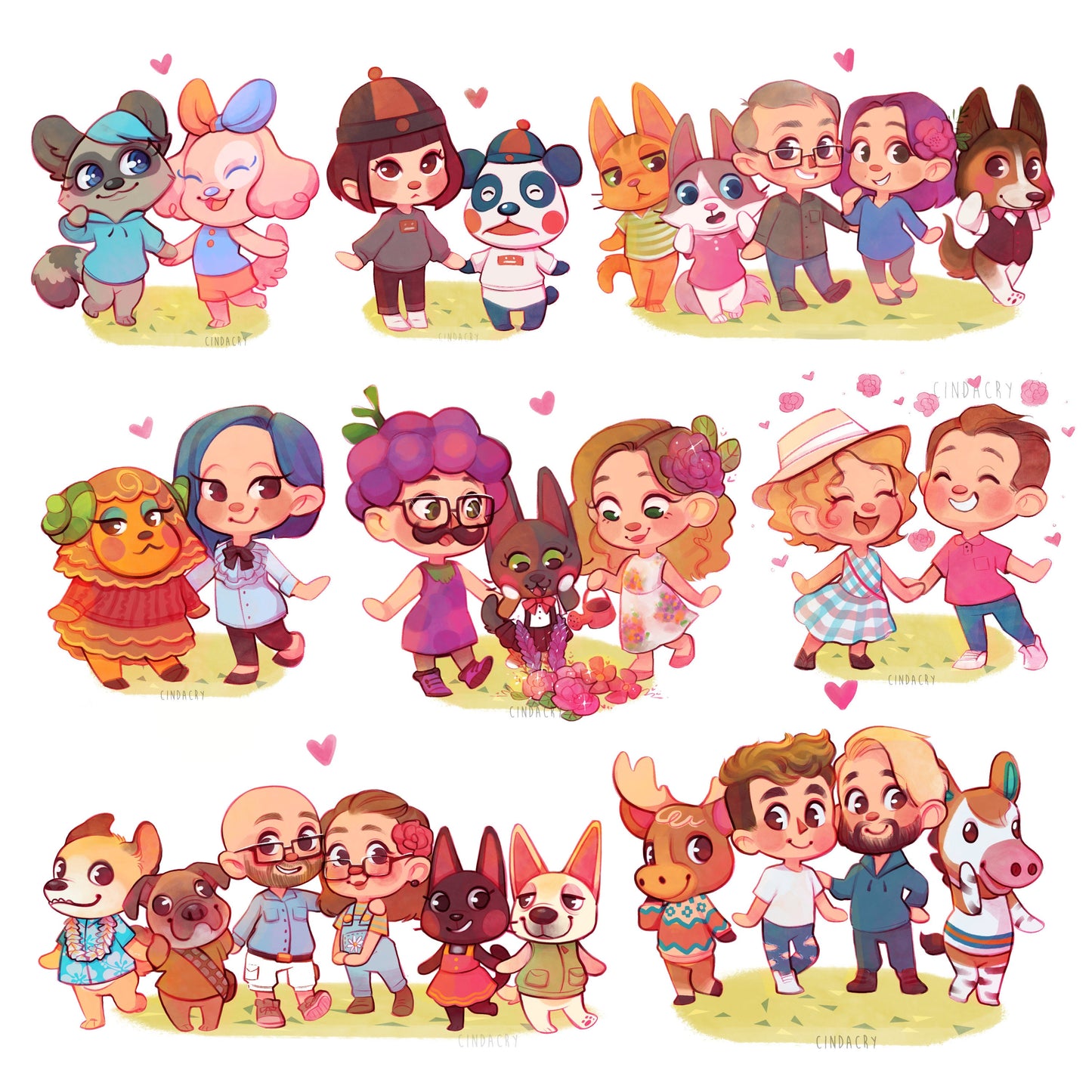 Encargos de arte de parodias personalizadas inspiradas en Animal Crossing
