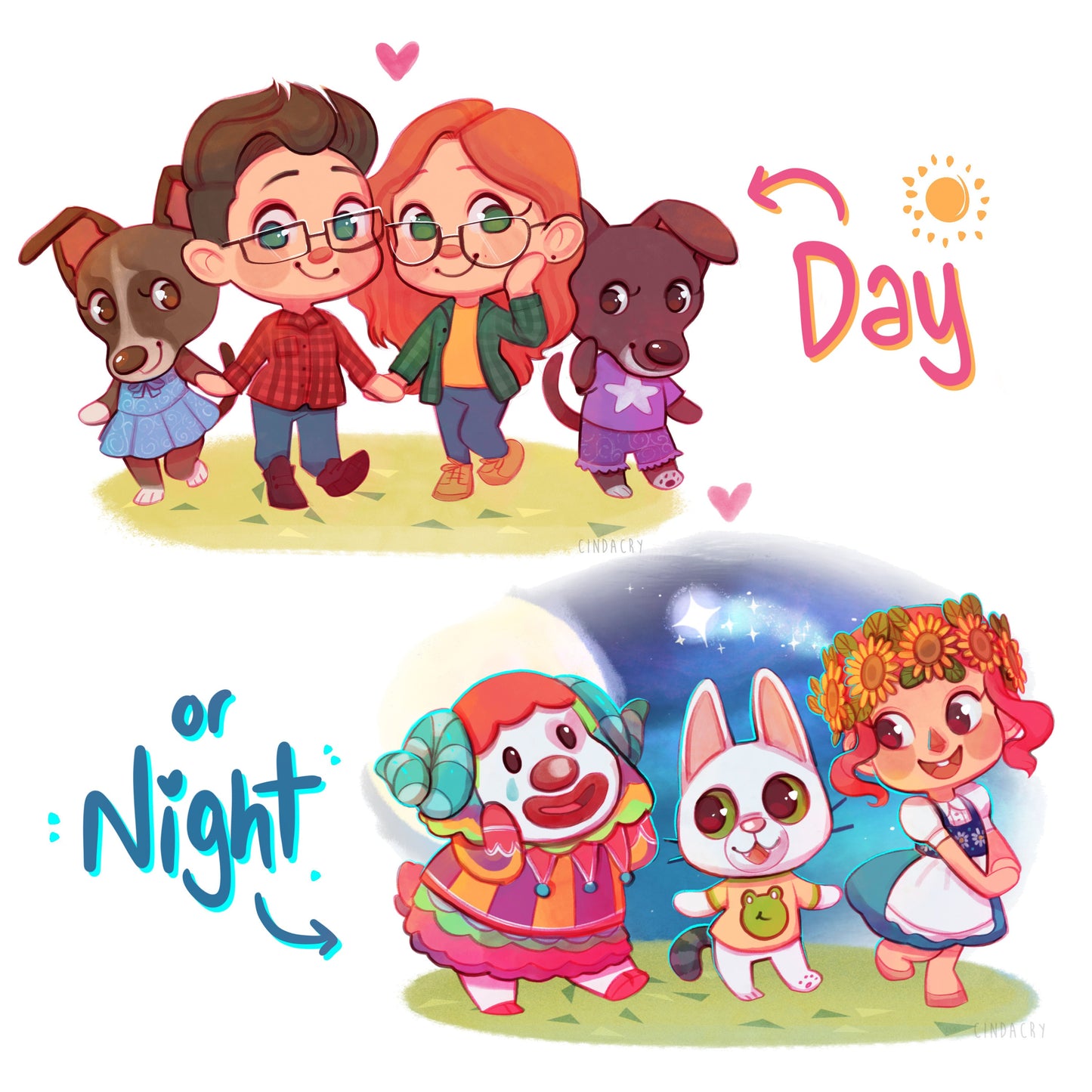 Encargos de arte de parodias personalizadas inspiradas en Animal Crossing