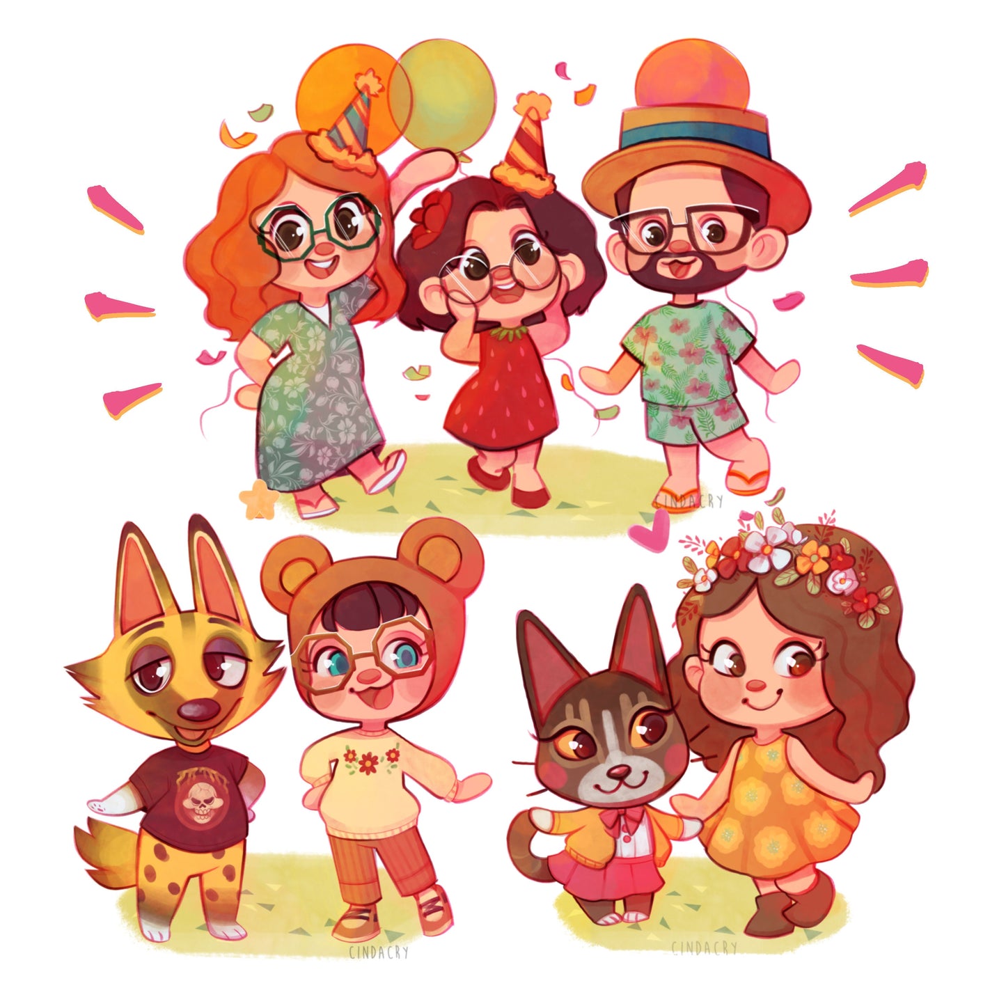 Encargos de arte de parodias personalizadas inspiradas en Animal Crossing