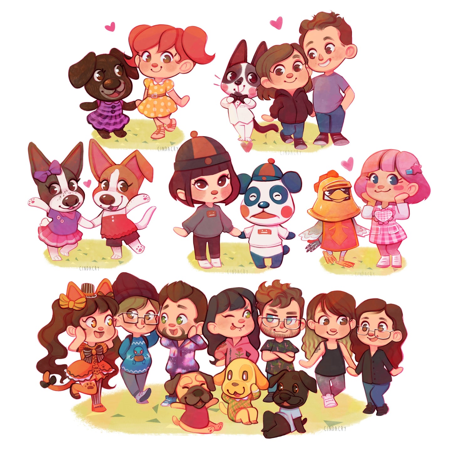 Encargos de arte de parodias personalizadas inspiradas en Animal Crossing