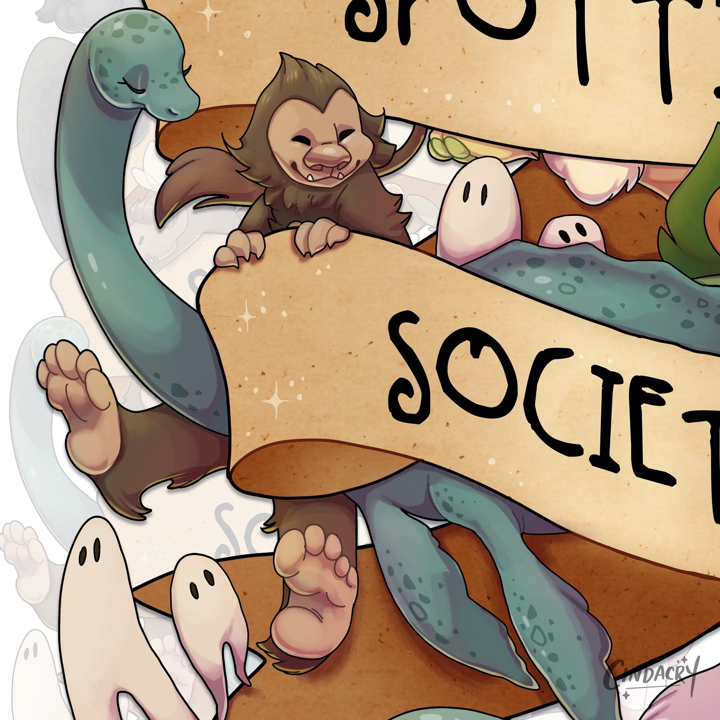 Camiseta de la Sociedad de avistamiento de críptidos | Camiseta de Mothman Devil Fresno Nightcrawlers Bigfoot Nessie Unicorn Cactus Cat Dragonpillar Flatwoods Monster