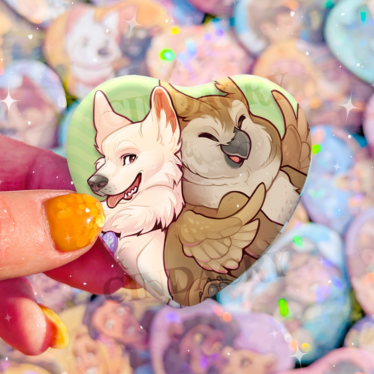 Besties Badge | Pup & Owlbear