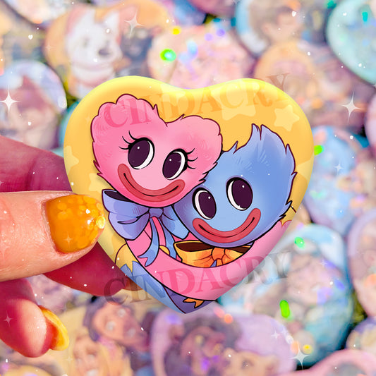 Besties Badge | Blue Long & Pink Long