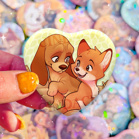 Besties Badge | Fox & Pup