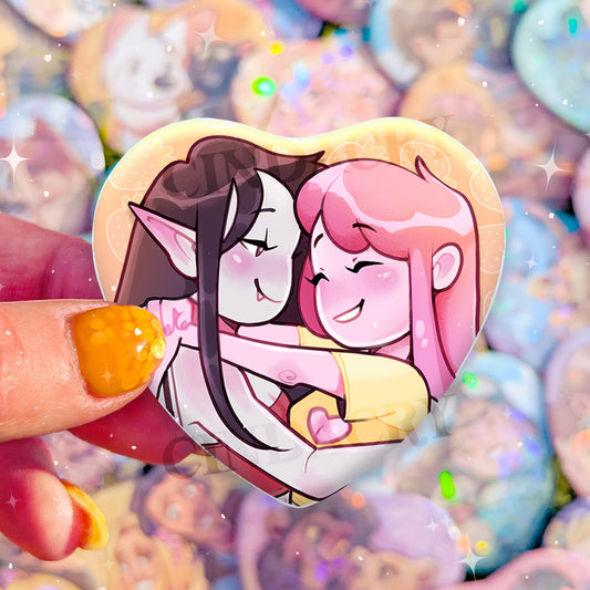 Besties Badge | Vampire & Bubblegum Princess