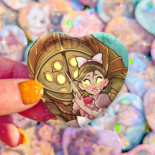 Besties Badge | Big Diver & Little Girl