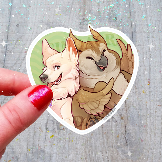 Besties Sticker | Pup & Owlbear