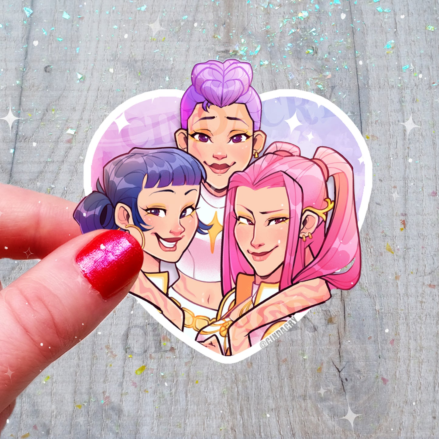 Pegatina de unicornio holográfica linda kawaii holográfica arcoíris críptica