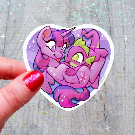 Pegatina de unicornio holográfica linda kawaii holográfica arcoíris críptica