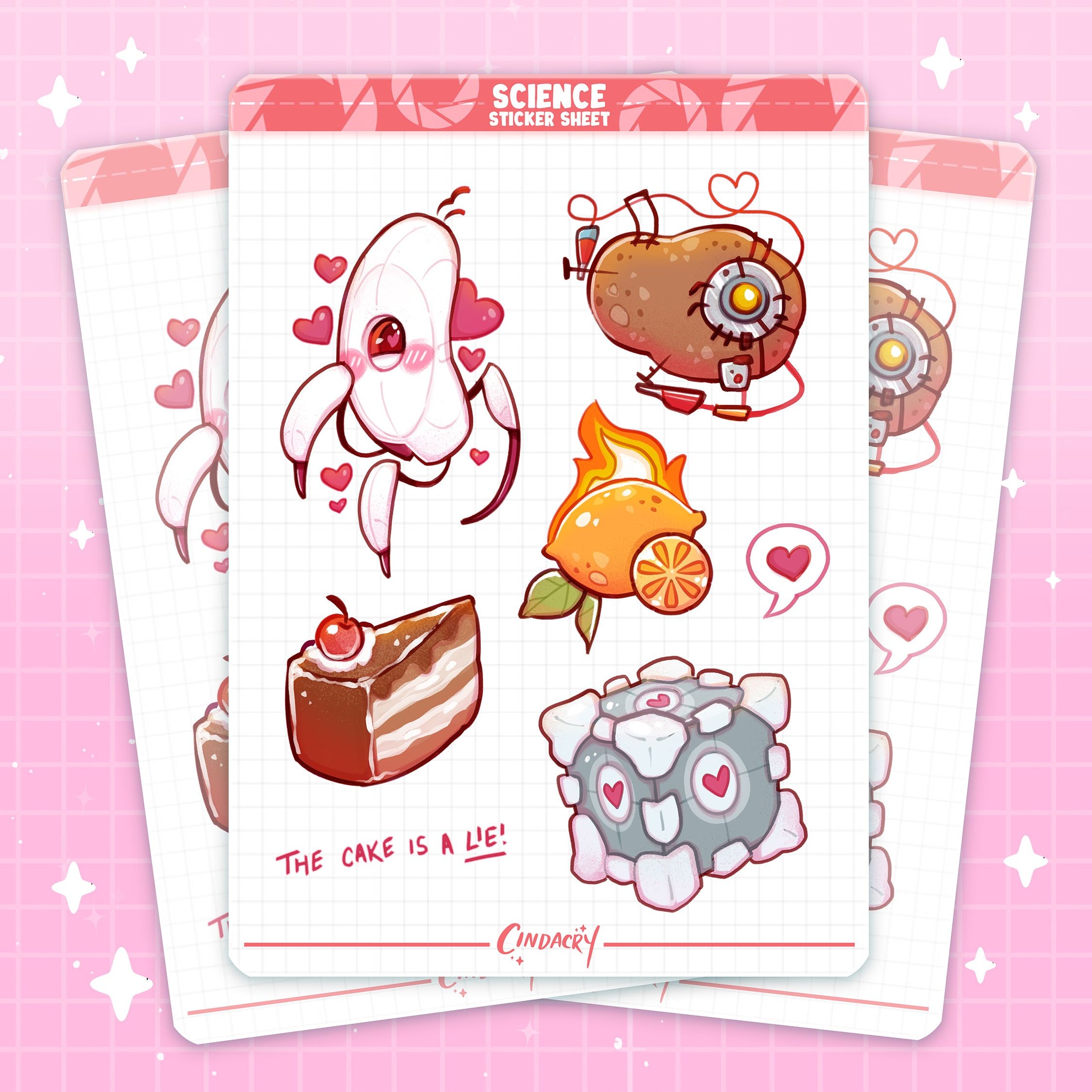 Science Sticker Pages Science Sticker Sheet – Cindacry Illustrations