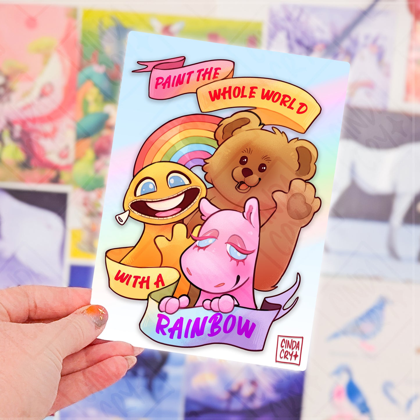 Besties Artwork Print | Rainbow