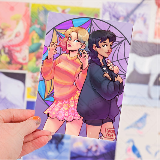 Besties Artwork Print | Wednesday
