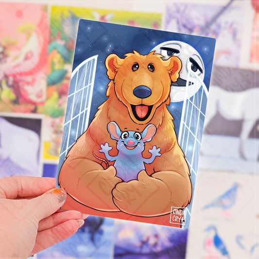 Besties Artwork Print | Bear House & Moon