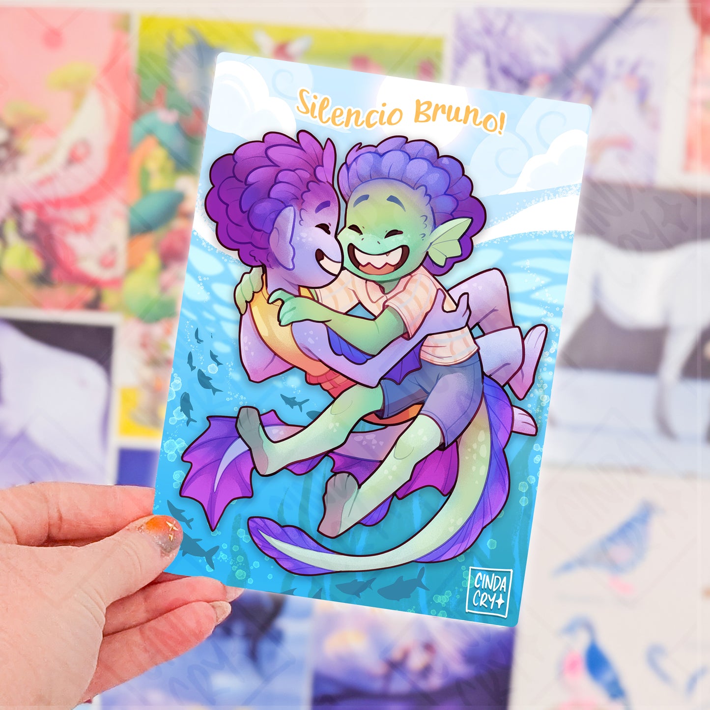 Besties Artwork Print | Sea Monster Buddies