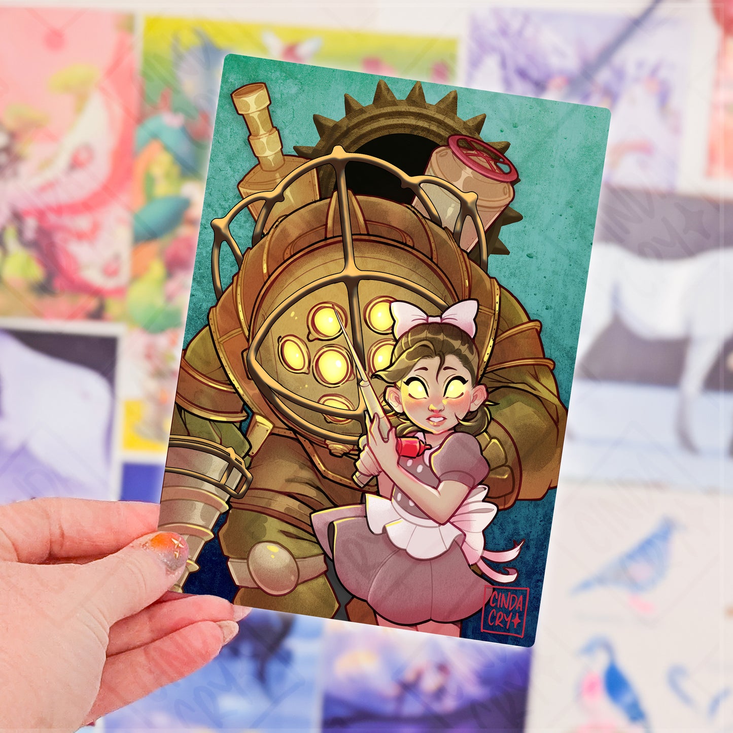 Besties Artwork Print | Big Diver & Little Girl