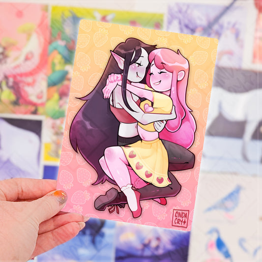 Besties Artwork Print | Vampire & Bubblegum Princess