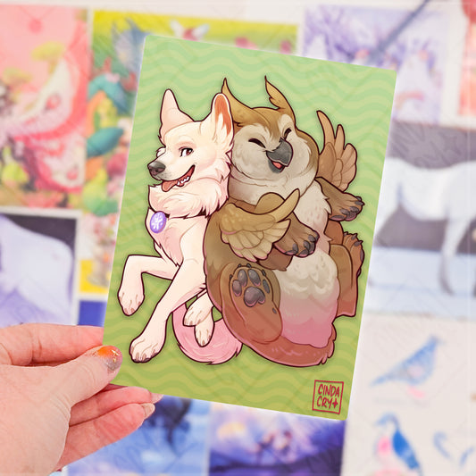Besties Artwork Print | Pup & Owlbear