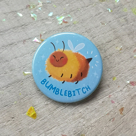 Badge Bumblebitch | Badge kawaii avec un bouton grincheux