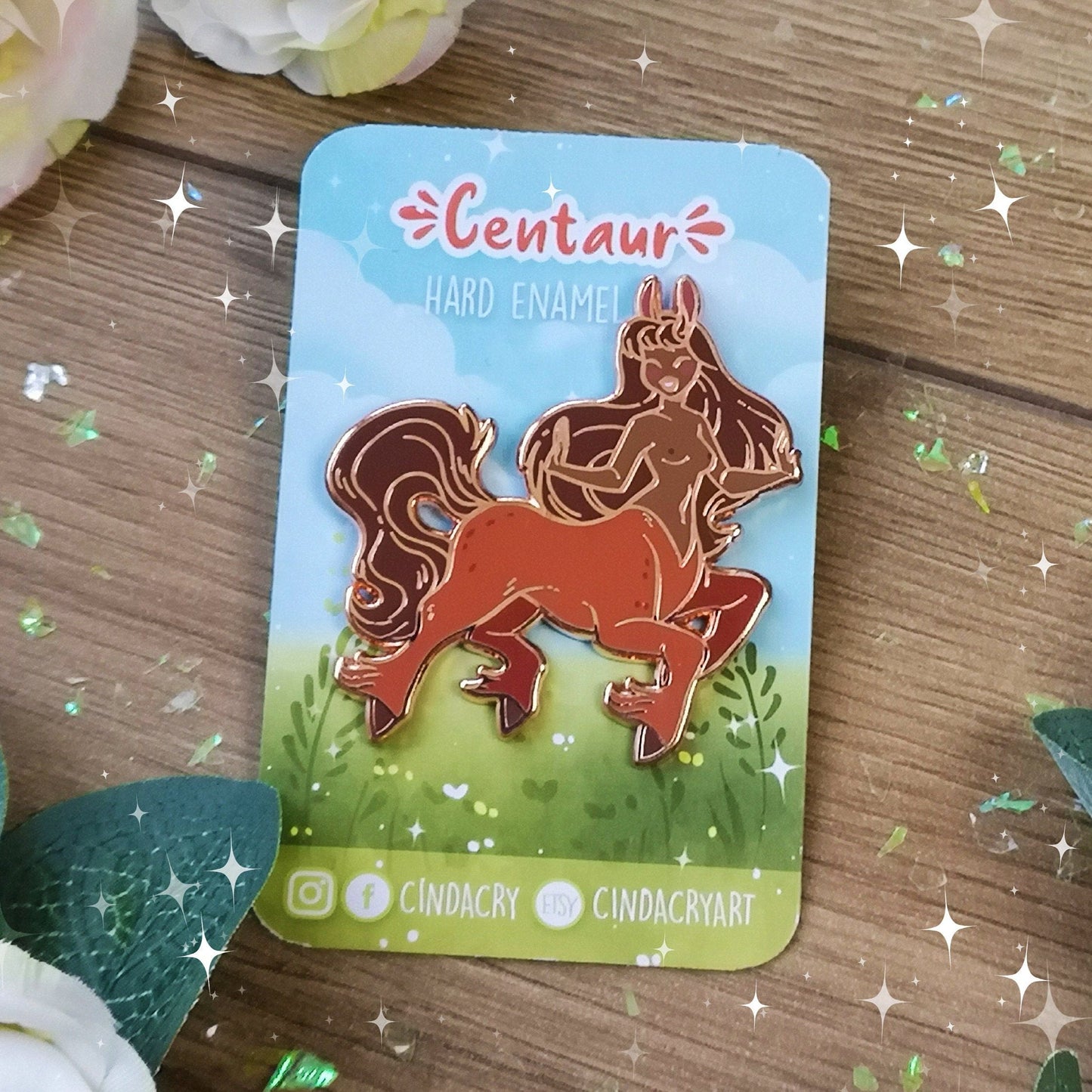 Pin de esmalte de centauro | Linda criatura críptica Caballo Mitología griega