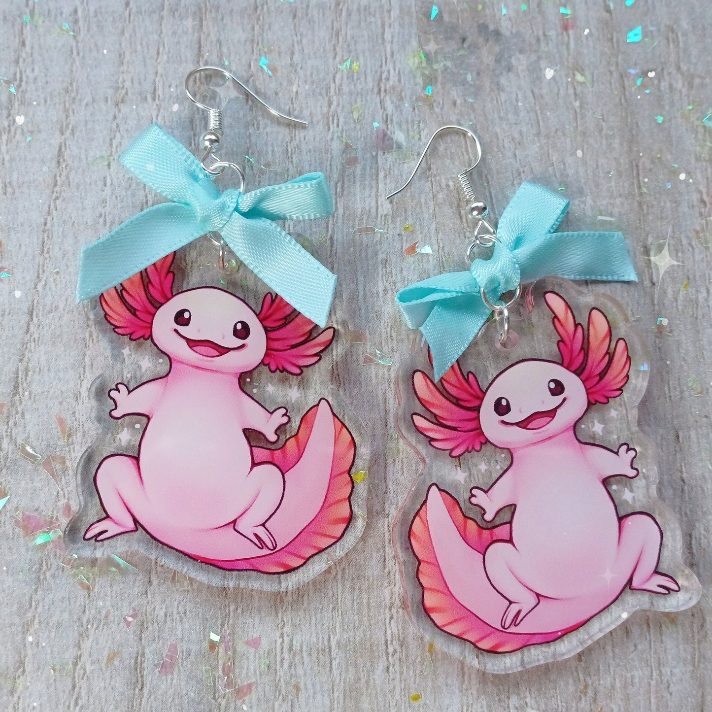 Axolotl Earrings Acrylic Charm