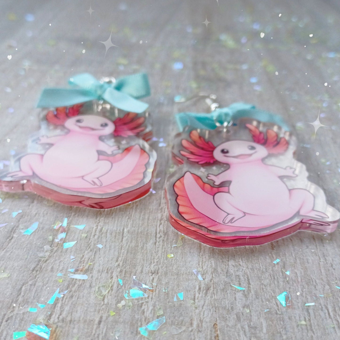 Axolotl Earrings Acrylic Charm