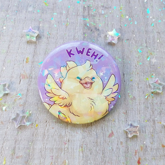 Grand badge holographique KWEH! Chonky Chicken