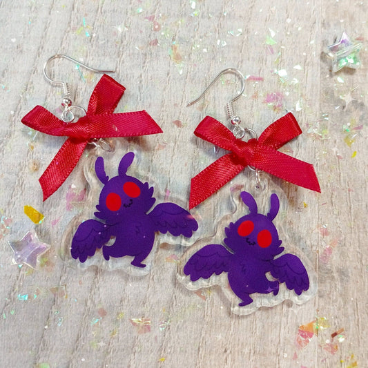 Mothman Acrylic Dangle Earrings