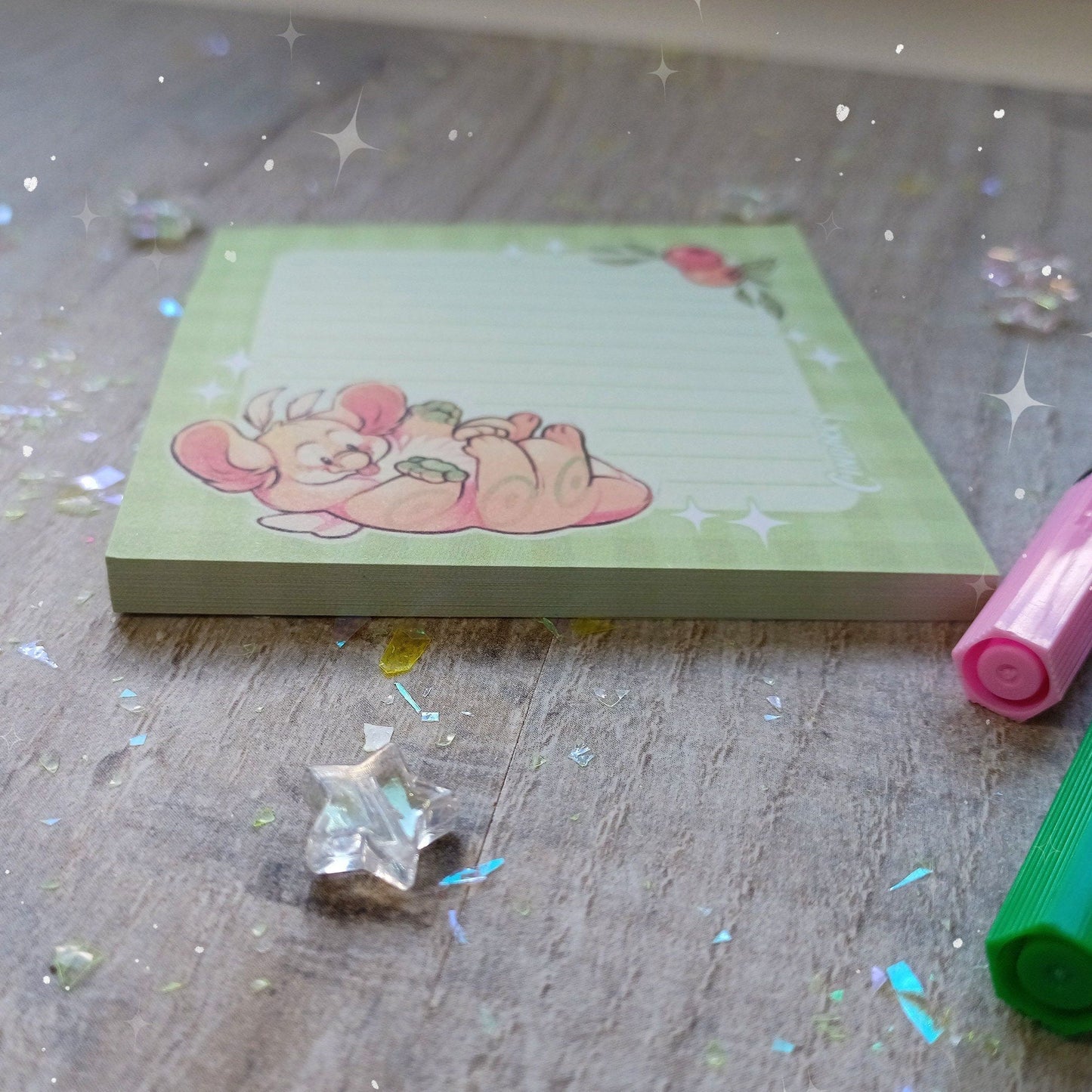 Sticky Notes Ham the Dragonpillar Cute Small Kitsch Notepad