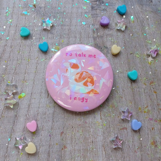 Badge holographique « Ne me parle pas, je suis un chaton en colère »