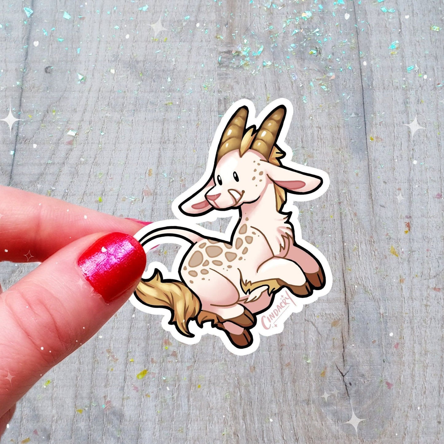 Yale Sticker Holographic Cute Kawaii Holo Rainbow Cryptid