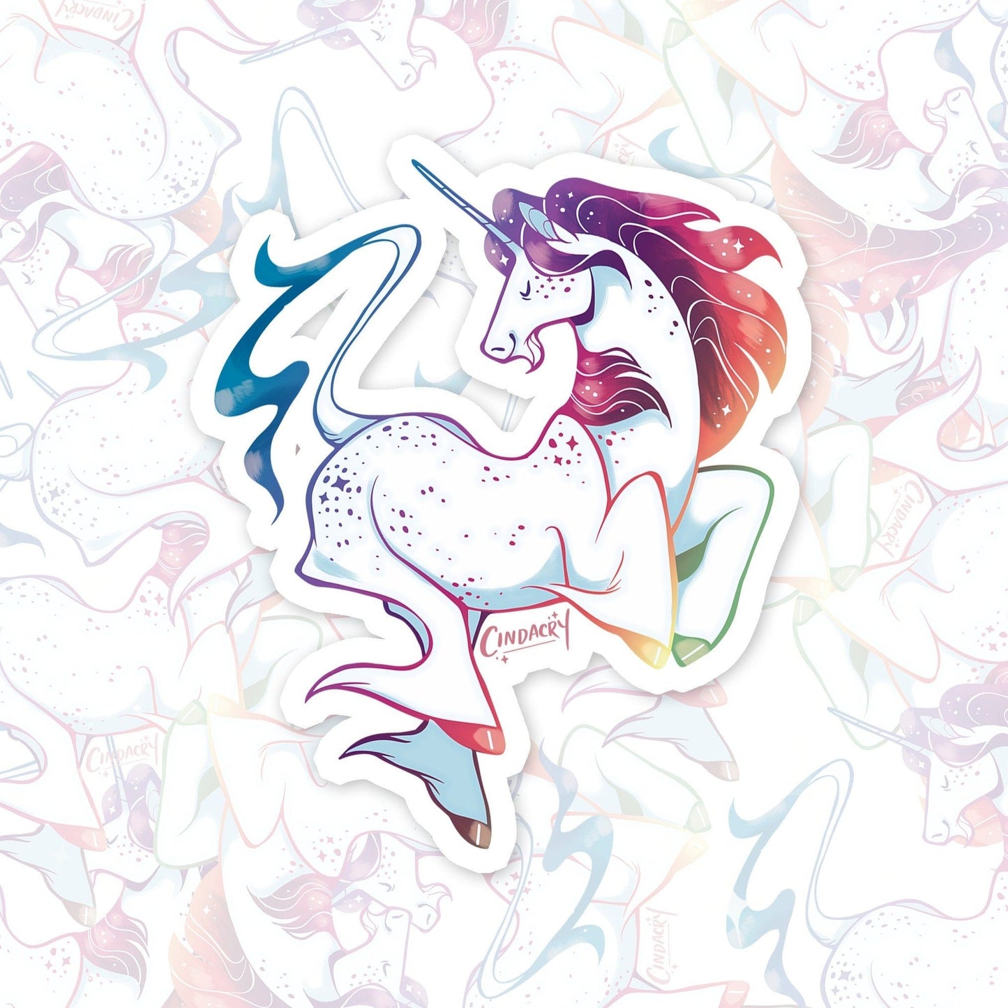 Unicorn Sticker Holographic Cute Kawaii Holo Rainbow Cryptid