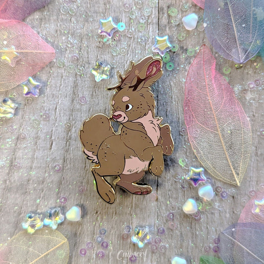 Broche en émail Jackalope | Cadeau amusant