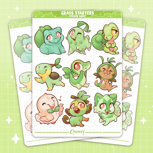 Grass Starters Sticker Sheet