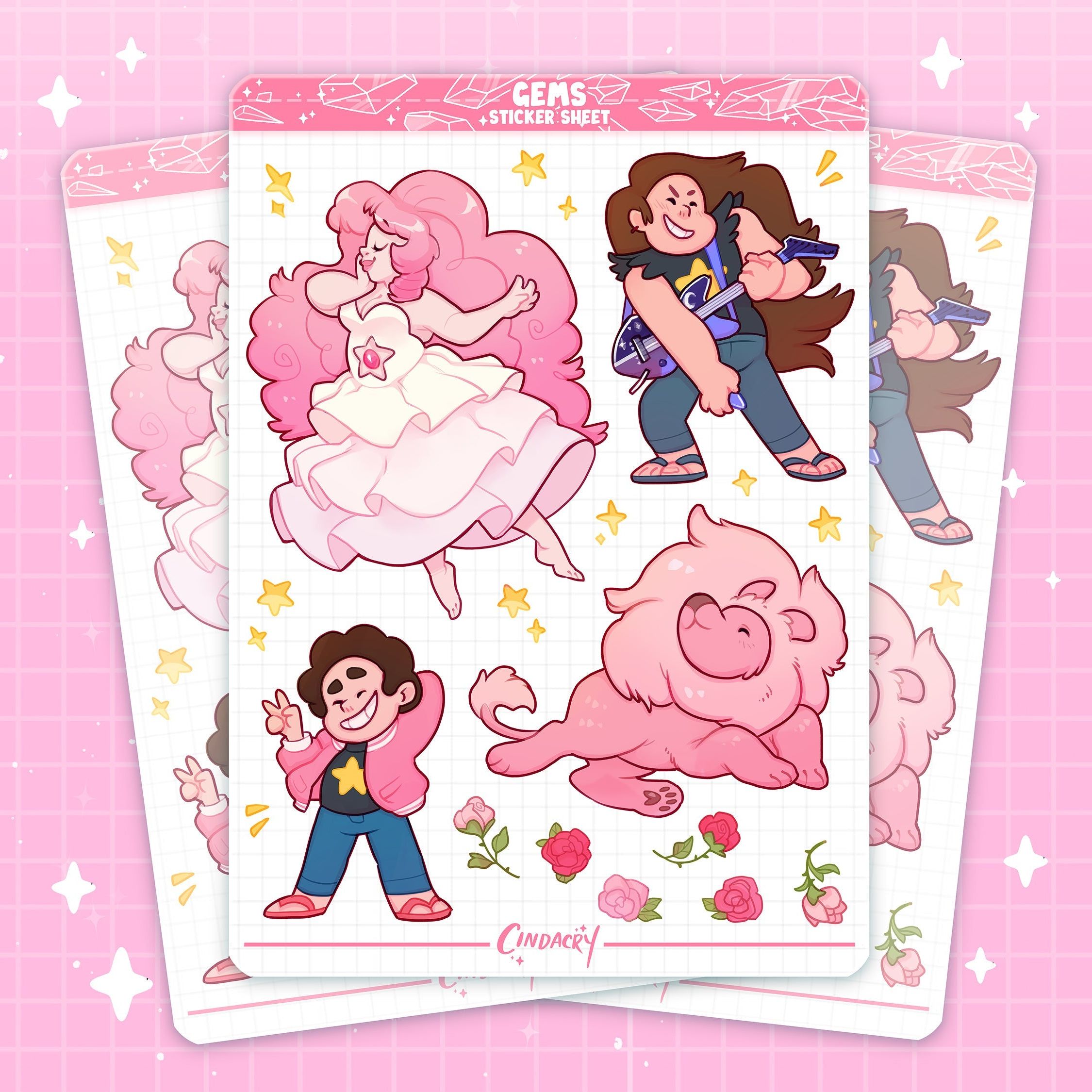 Gem Collection Sticker Gems Sticker Sheet (Version 2) – Cindacry Illustrations